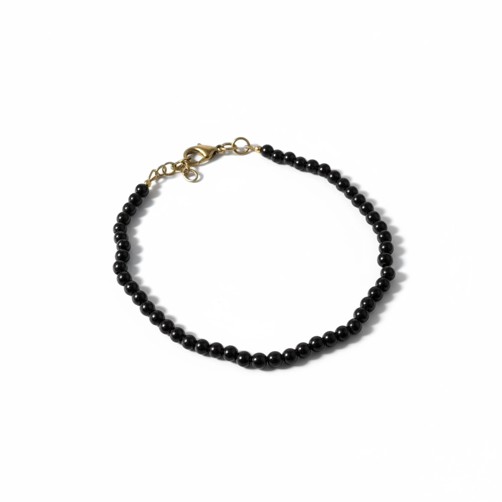 Messing armband natuursteen klein