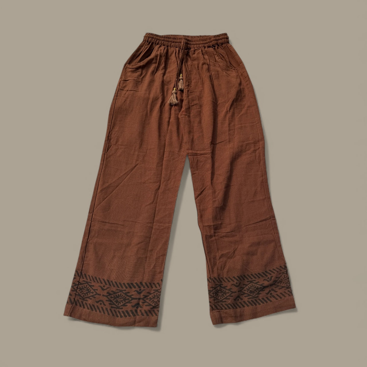 Katoenen broek blockprint