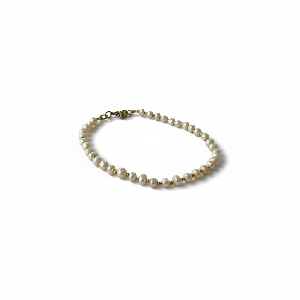 Messing armband natuursteen