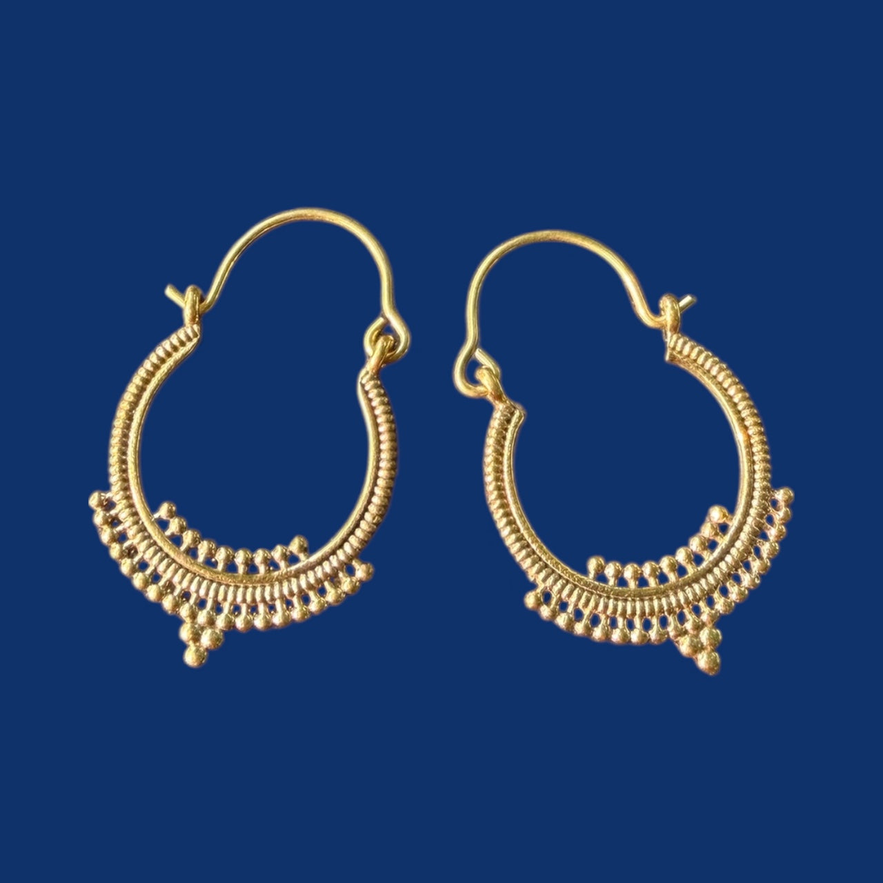 Messing oorbellen Jaipur