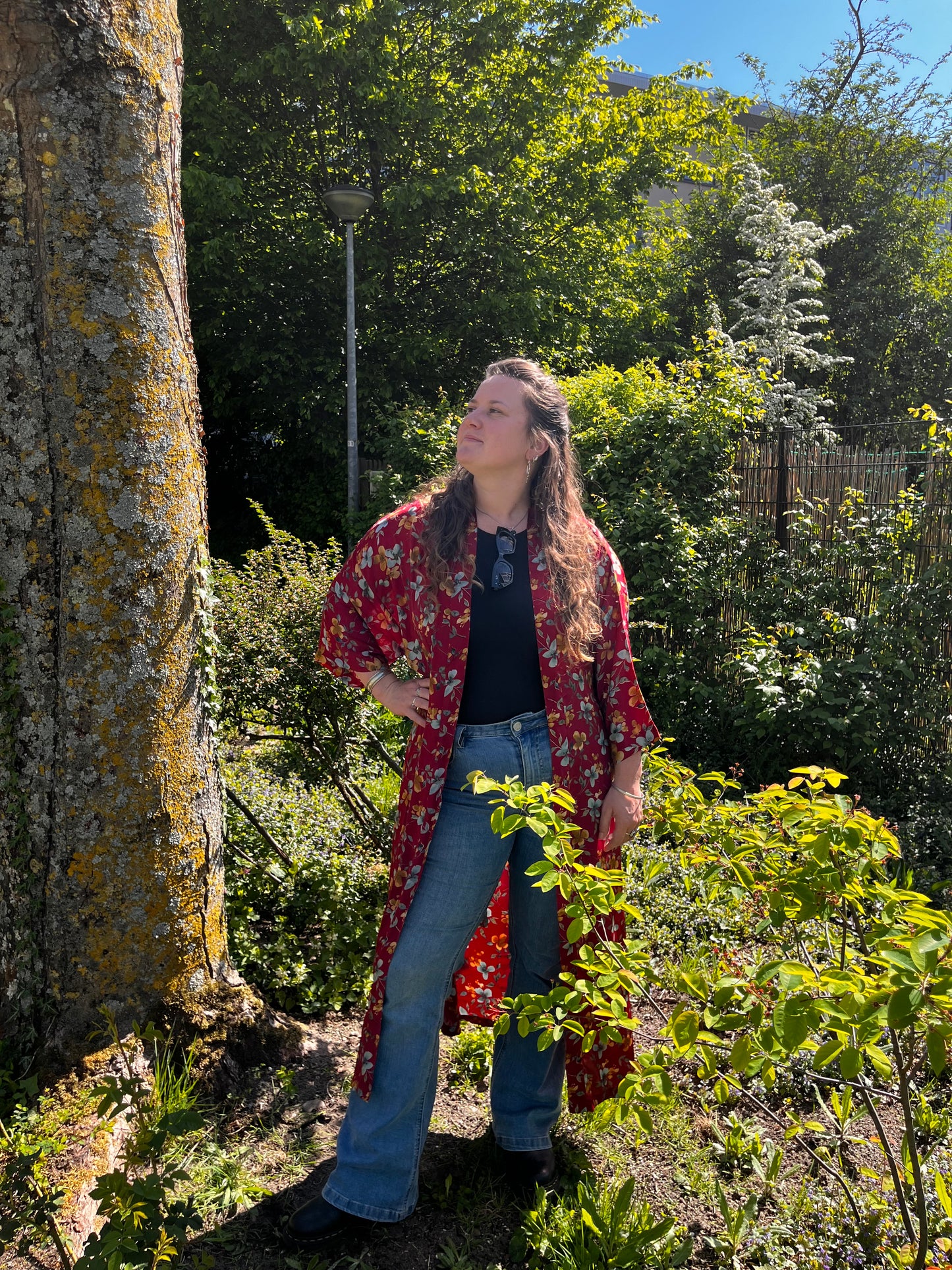 Kimono rood/bloem