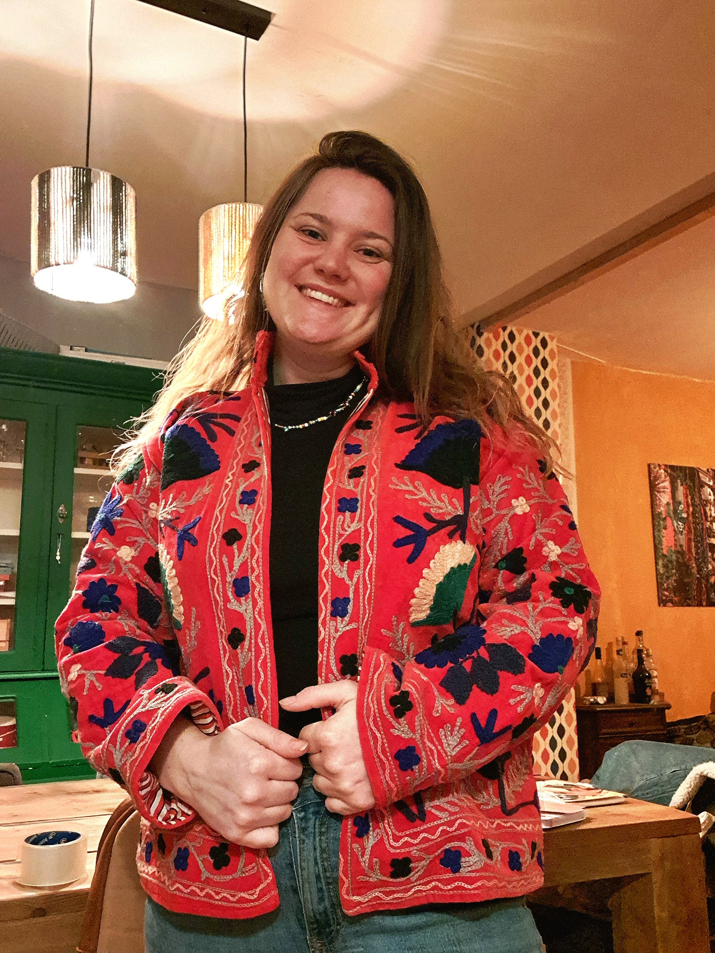 Suzani Velvet jasje donkerroze