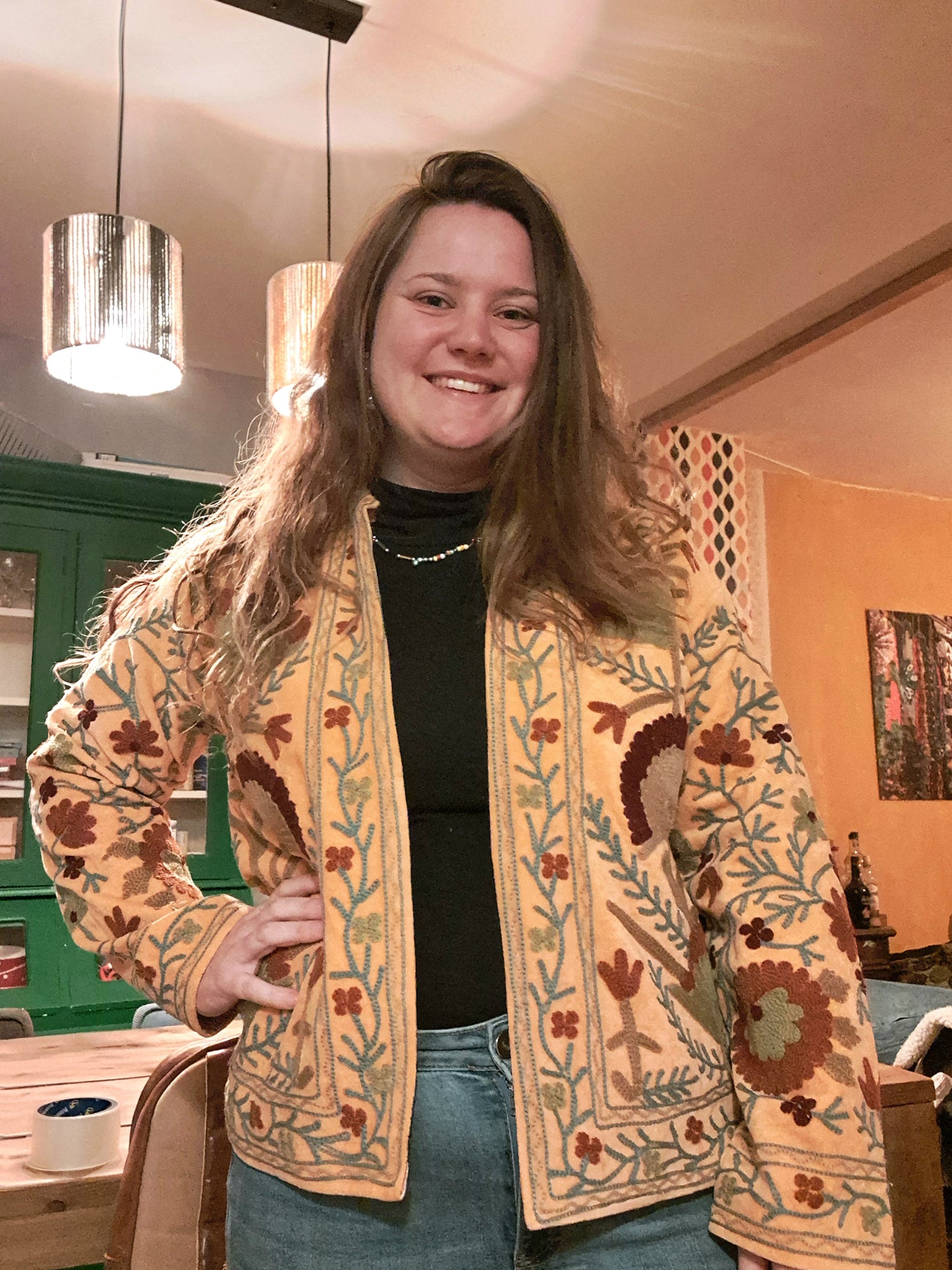 Suzani Velvet jasje zalm