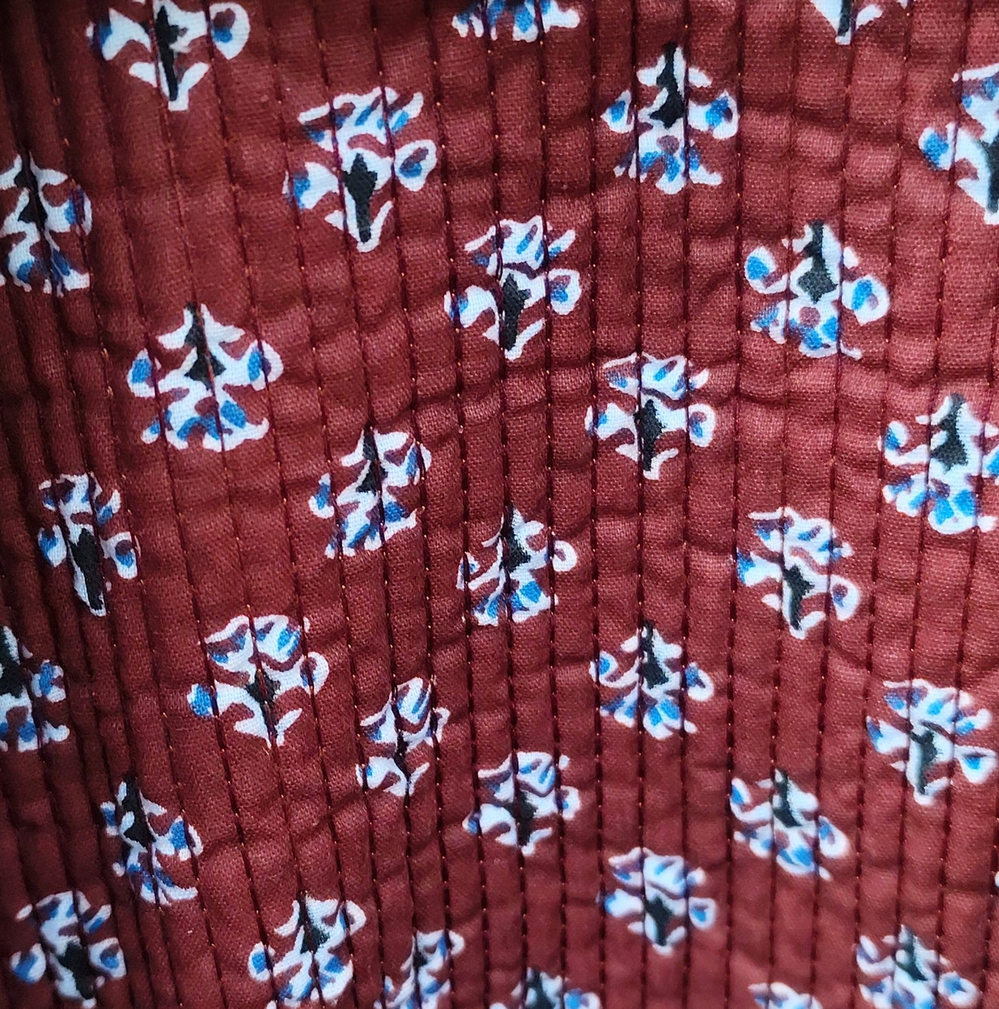 Katoenen jas lang oranje rood