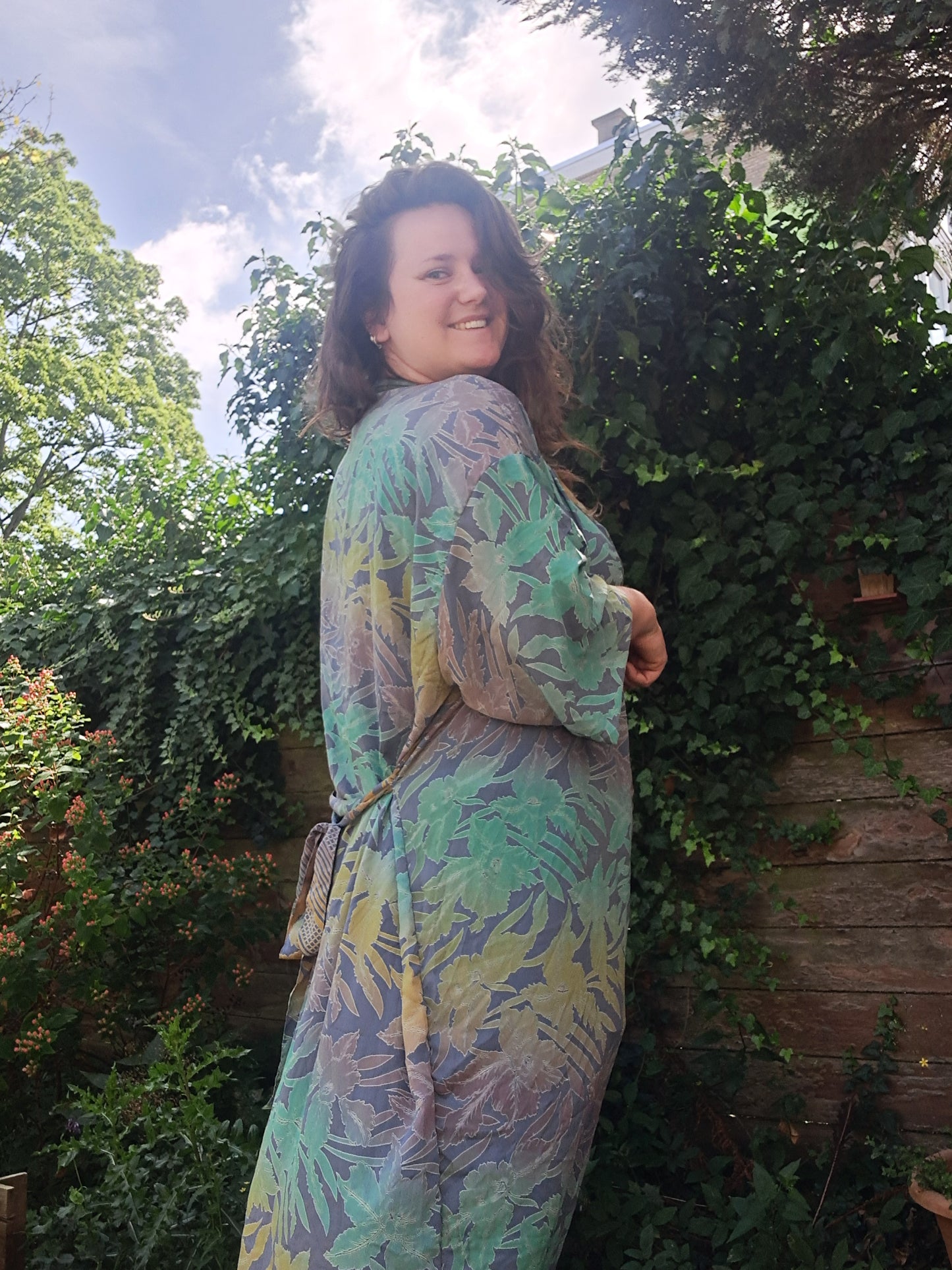 Kimono grijs blauw