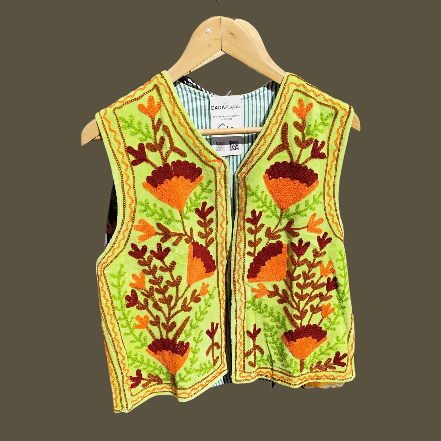 Suzani gilet knalgroen