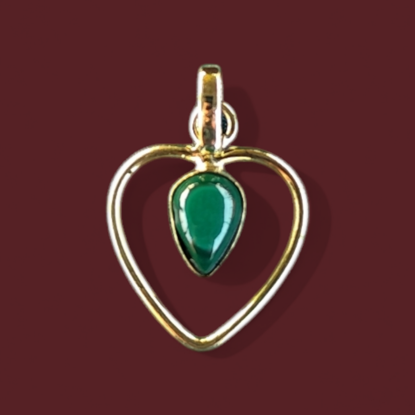 Hanger met blauw calconiet, lapis of malachiet