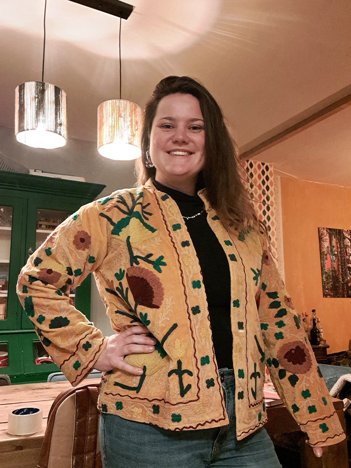 Suzani Velvet jasje geel