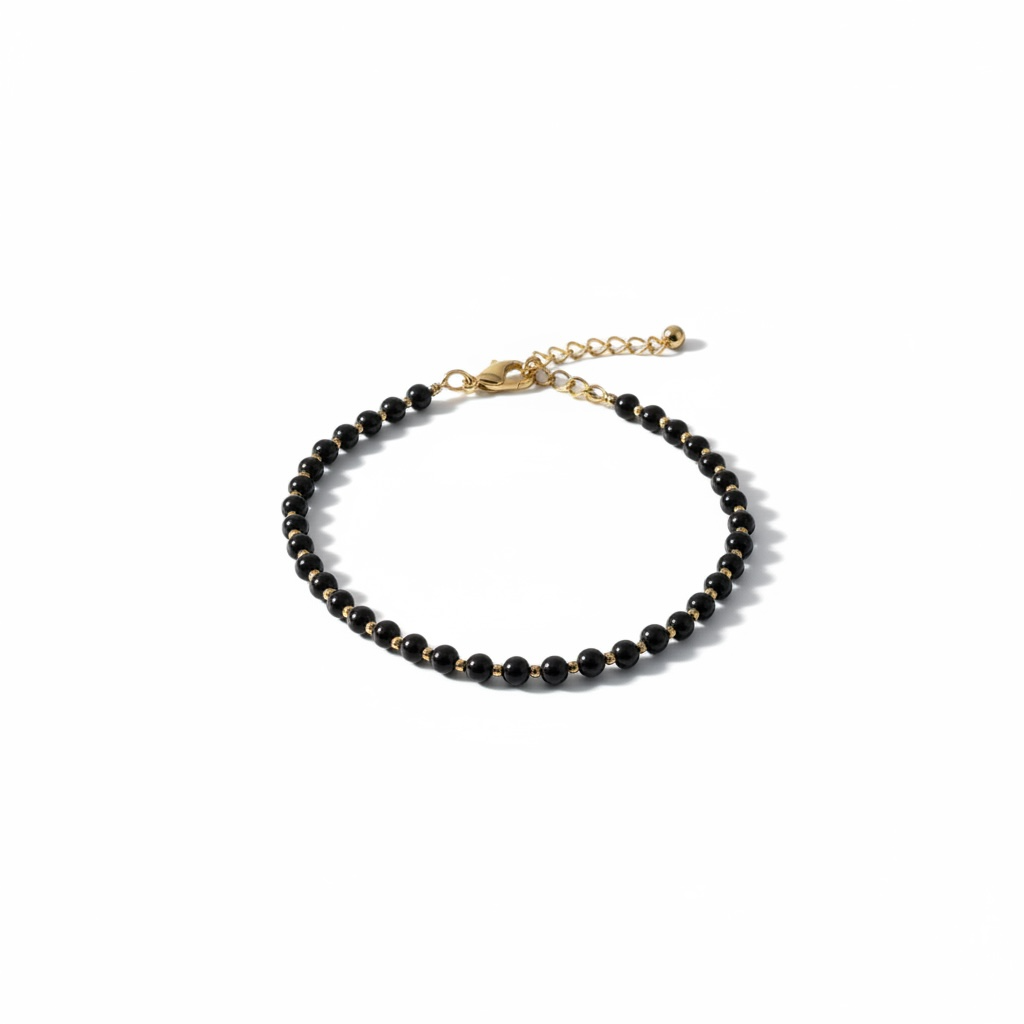 Messing armband natuursteen klein