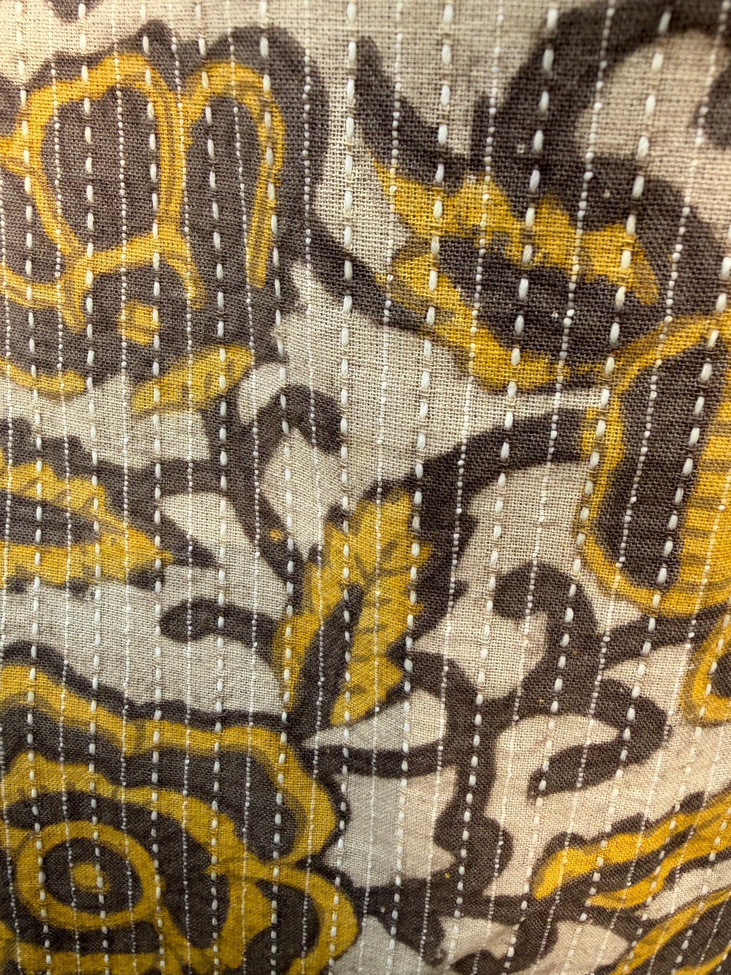 Kantha tas geel/bruin