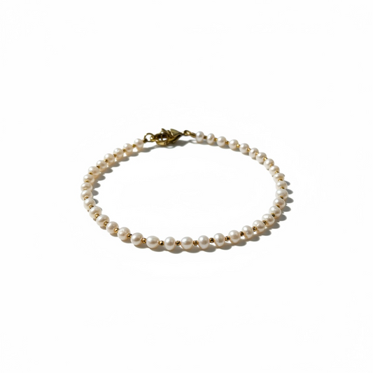 Messing armband natuursteen