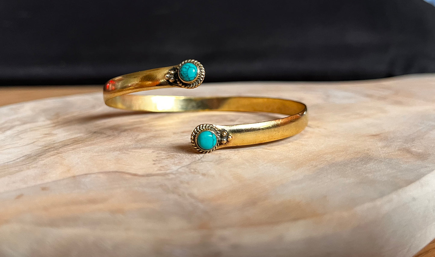 Messing armband rond