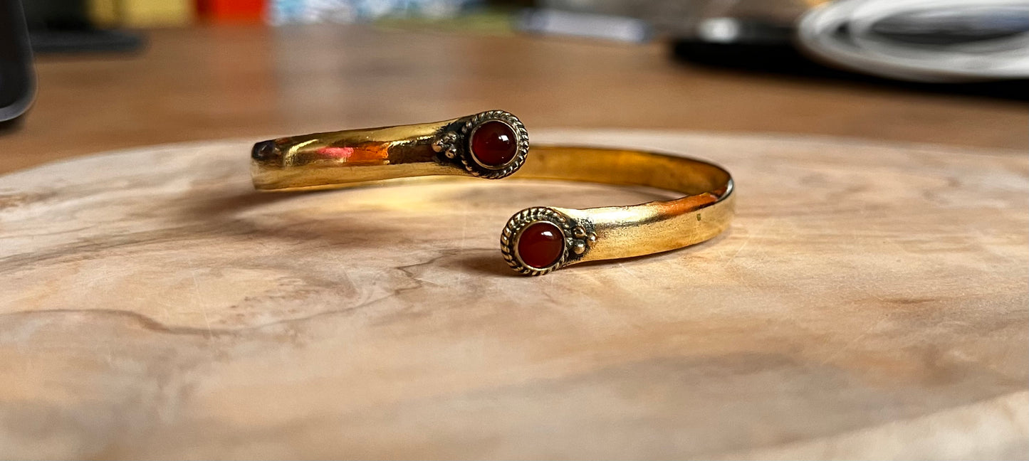 Messing armband rond