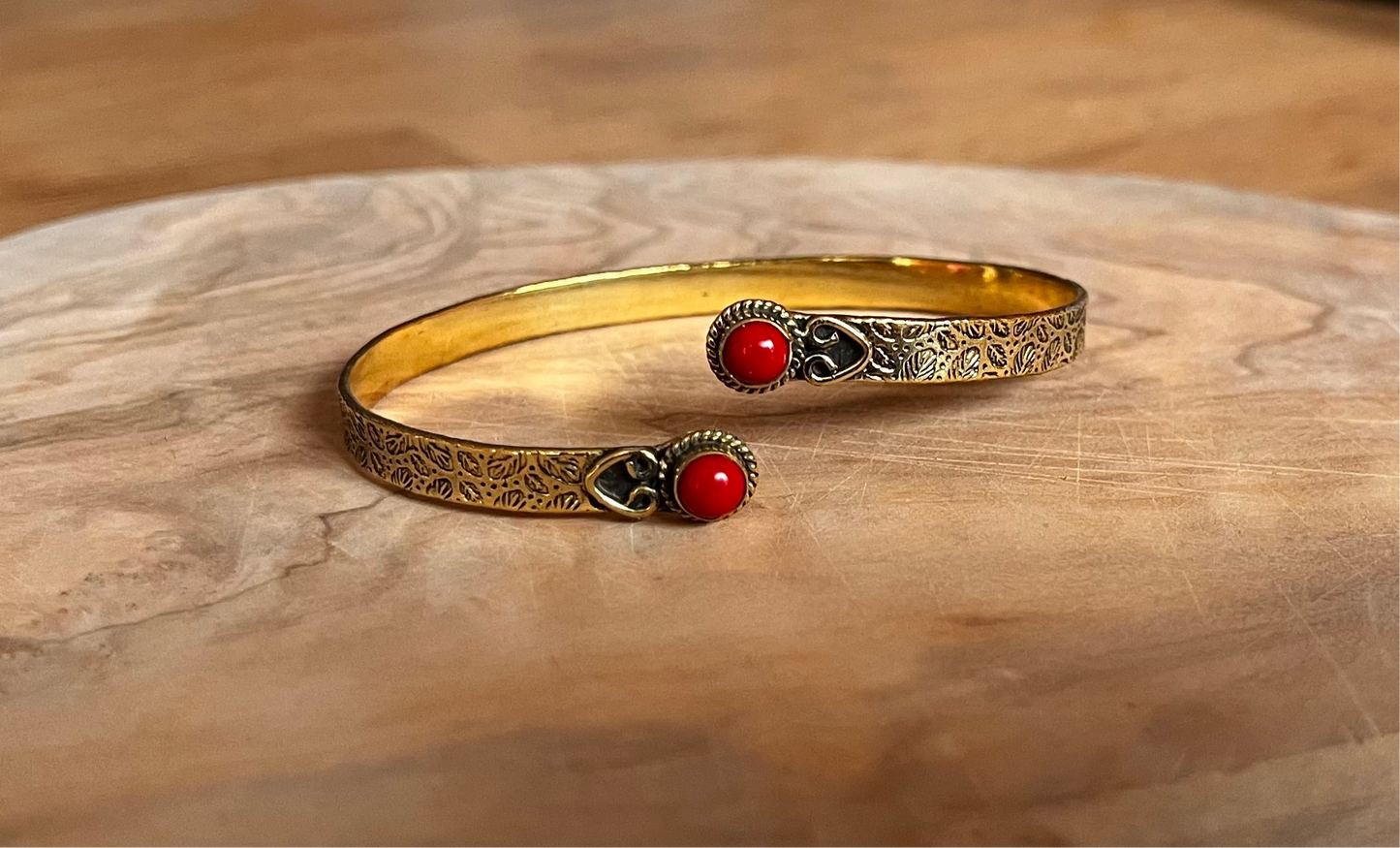 Messing armband rond