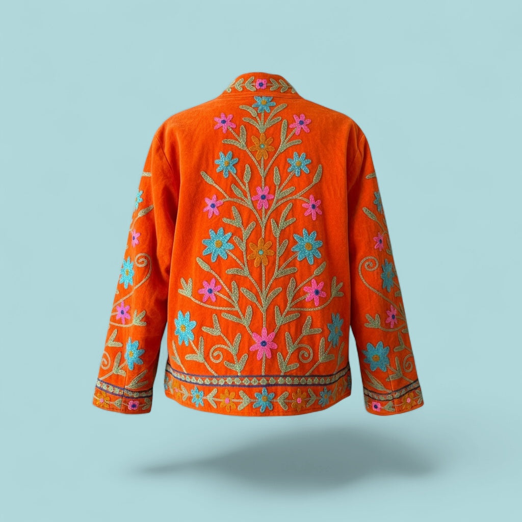 Suzani jas knal oranje