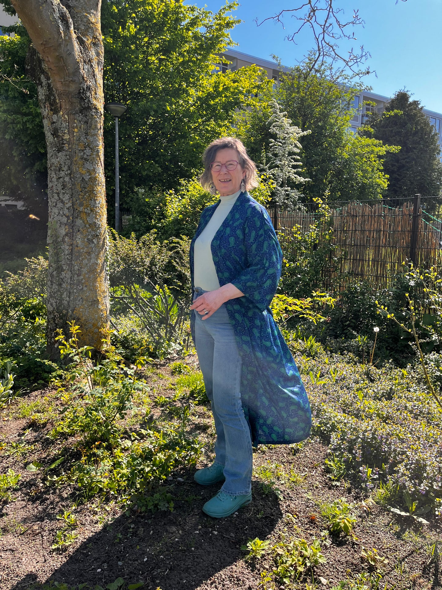 Kimono donkerblauw/turkoois