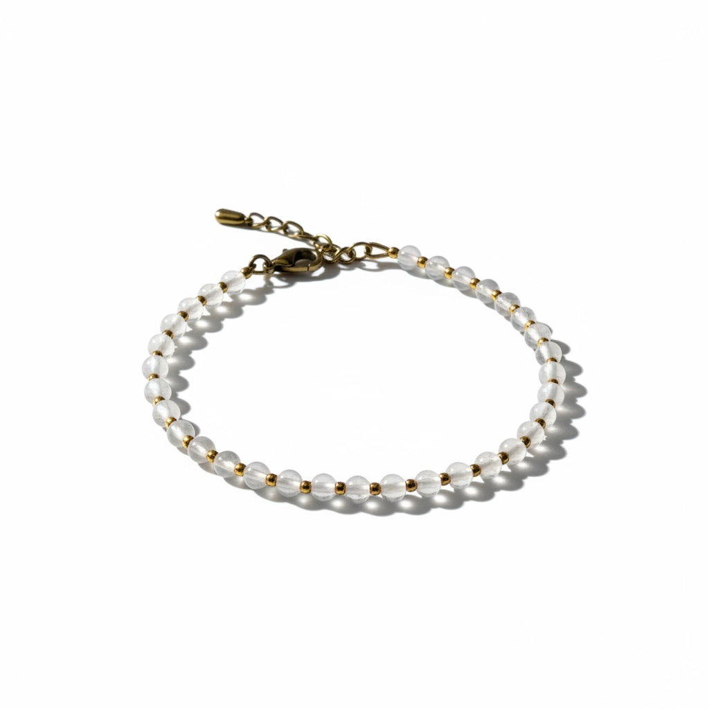 Messing armband natuursteen klein