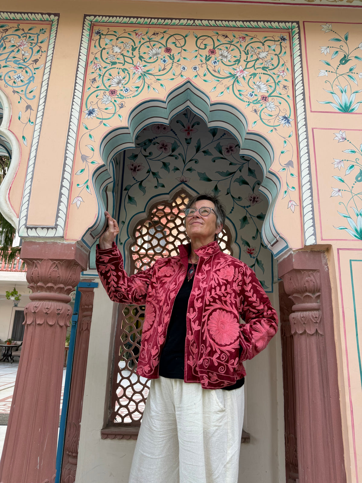 Suzani jas mono bourdeaux