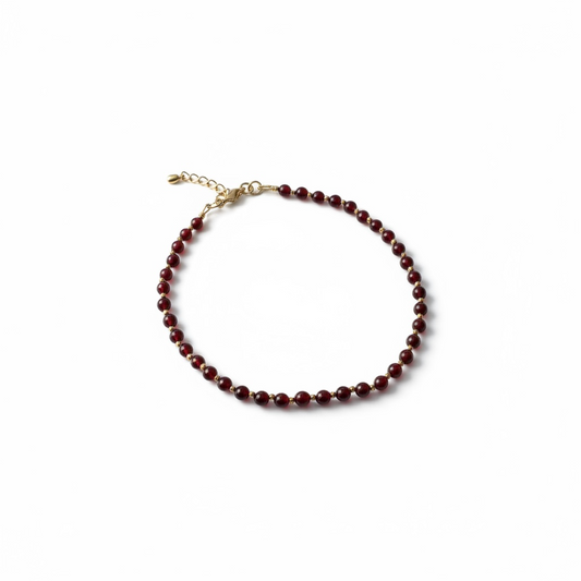 Messing armband natuursteen klein