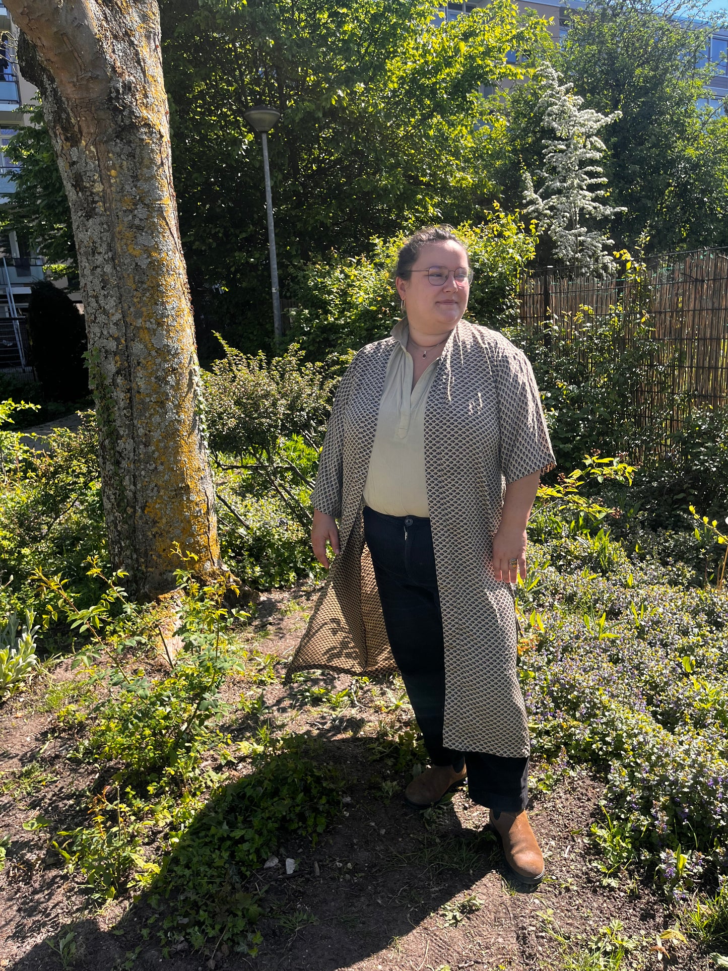 Kimono zwart/wit
