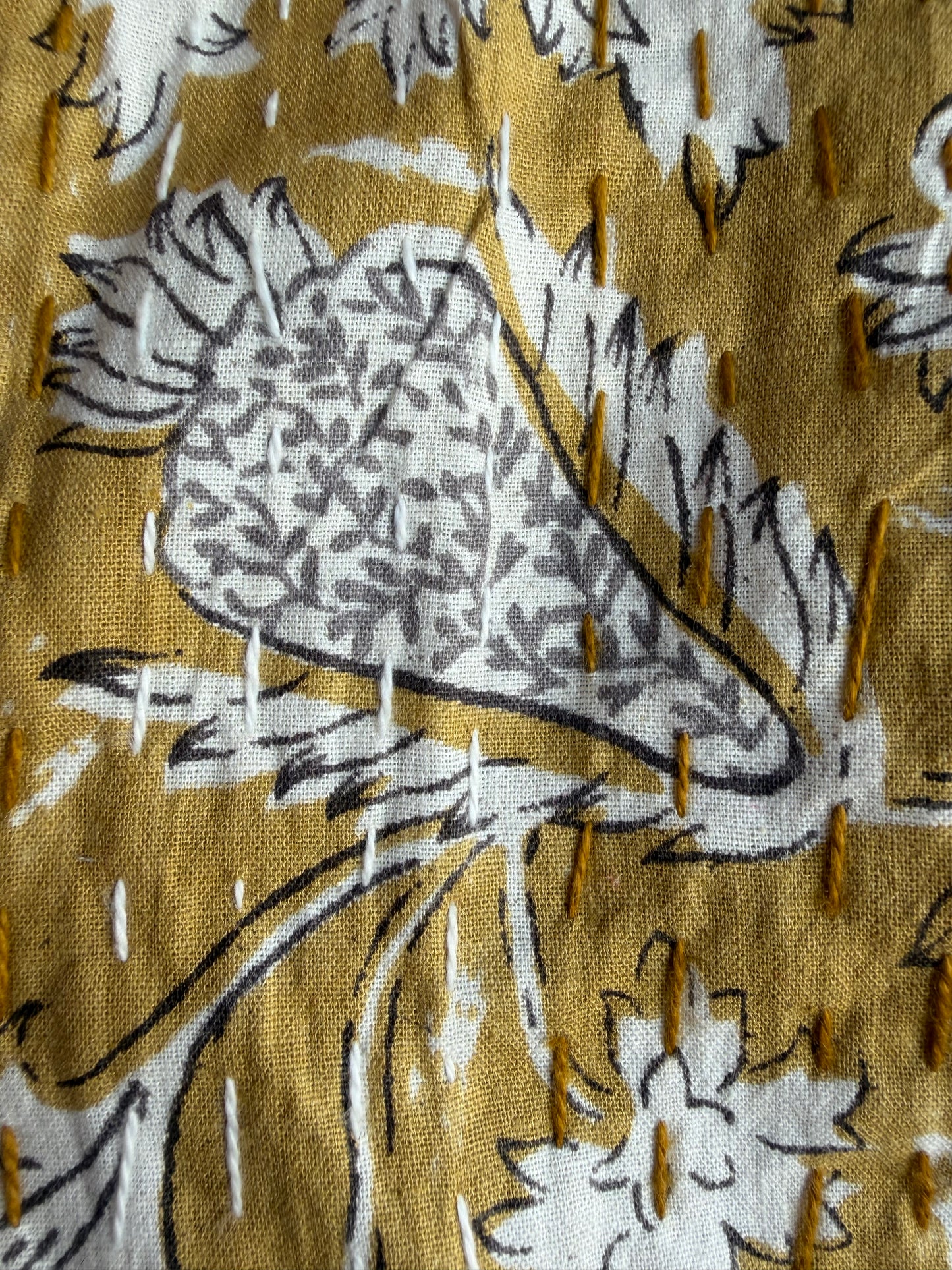 Kantha gilet geel