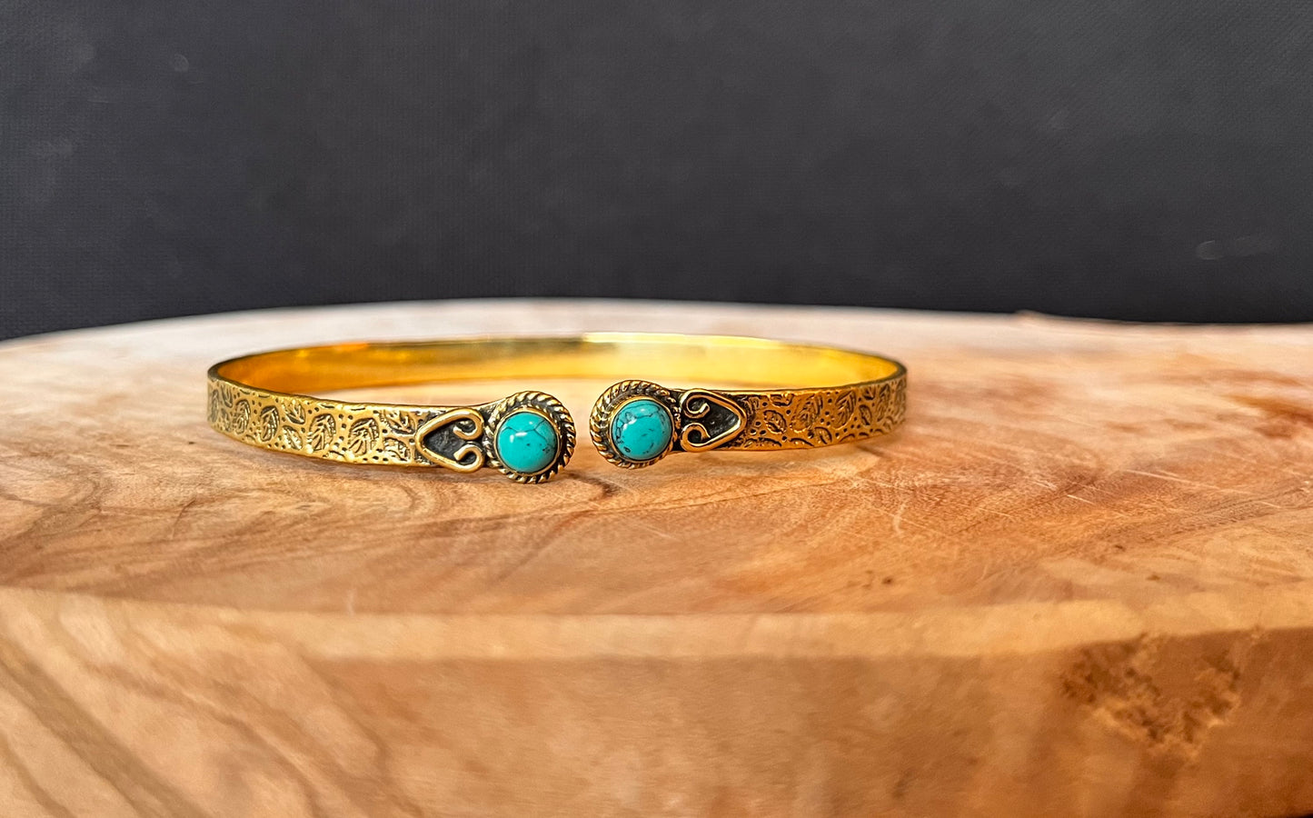 Messing armband Vaya reliëf