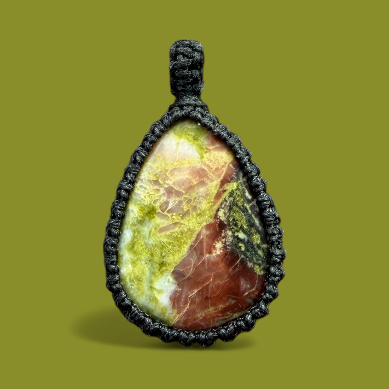 Macramé hanger drakenbloed jasper