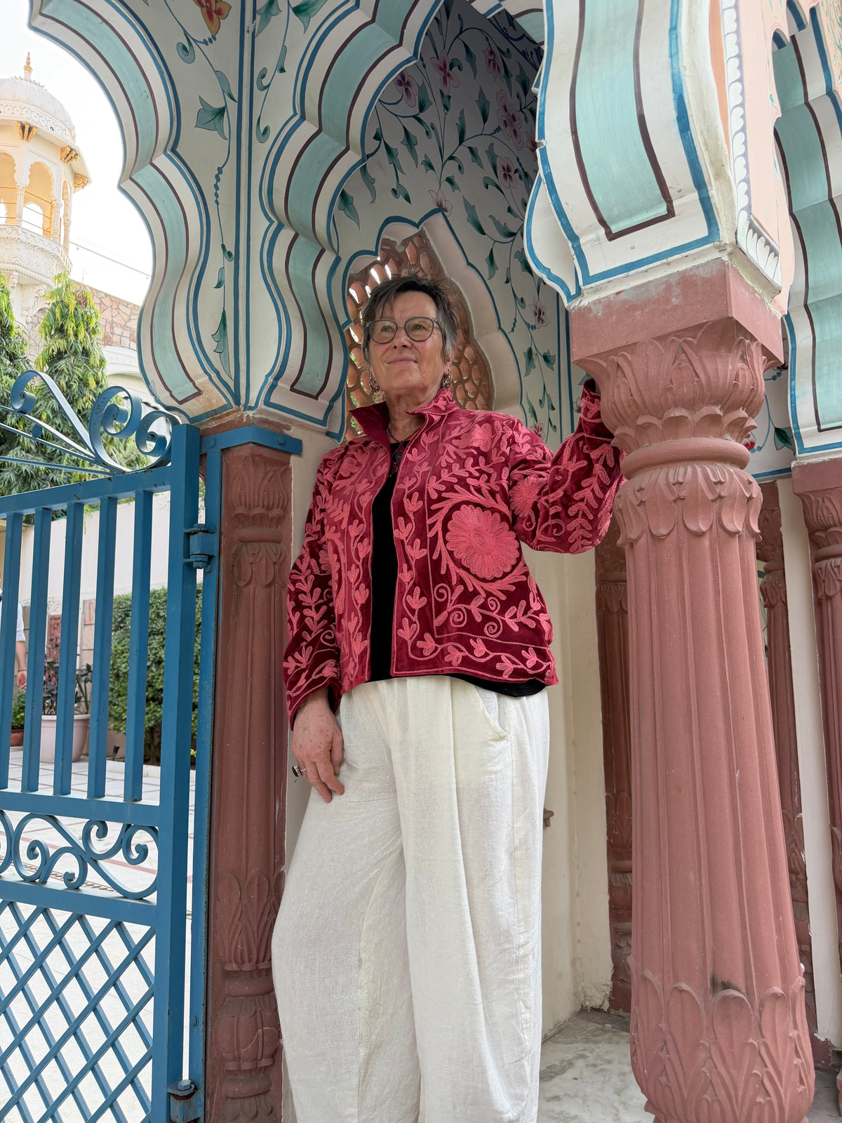 Suzani jas mono bourdeaux