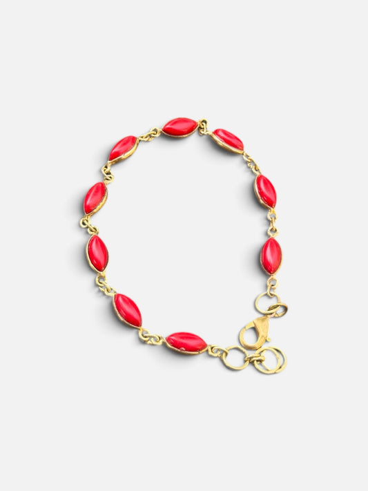 Armband natuursteen langwerpig