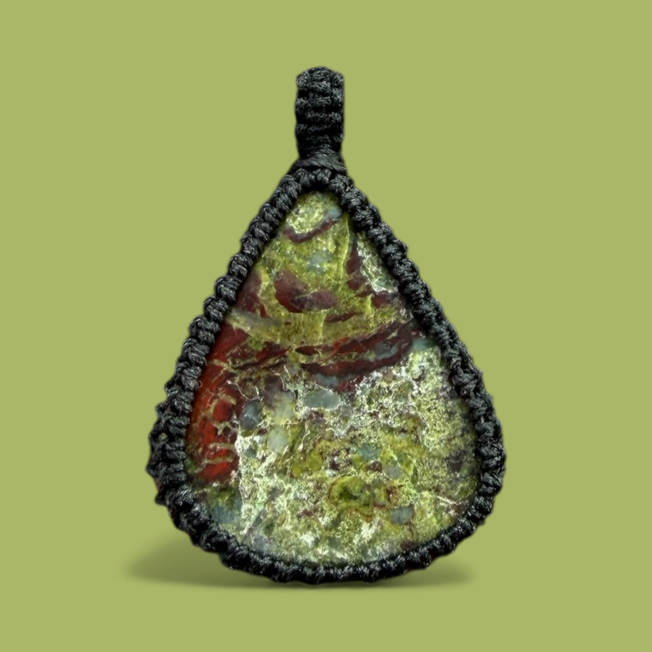 Macramé hanger drakenbloed jasper