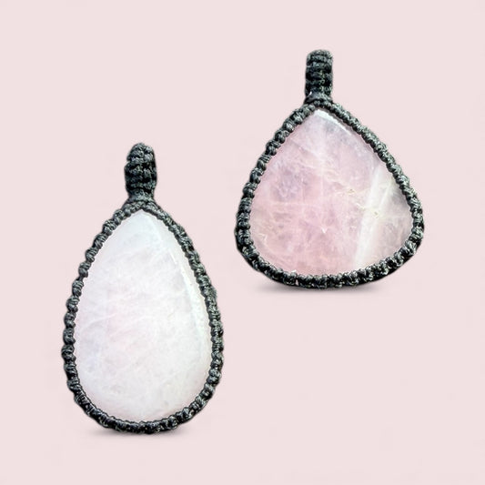 Macramé hanger rozekwarts