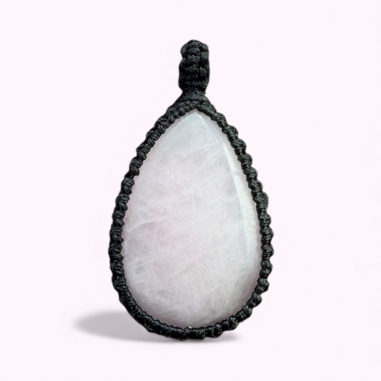 Macramé hanger rozekwarts