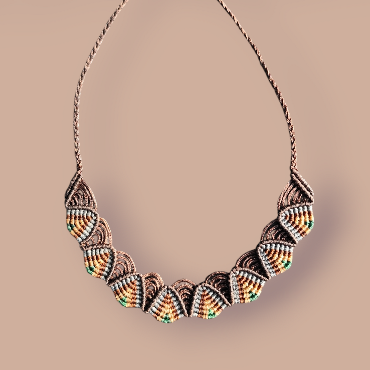 Macramé ketting meerkleurig