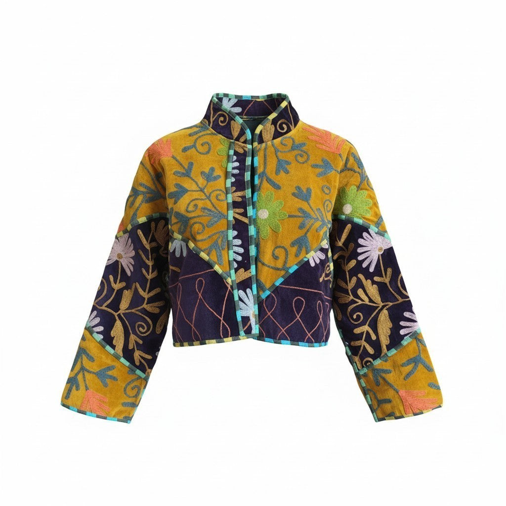 Suzani velvet paars goudbruin