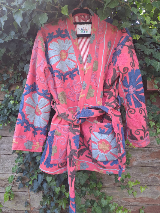 Suzani jasje roze/blauw