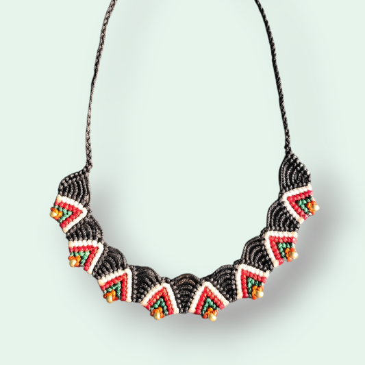 Macramé ketting meerkleurig