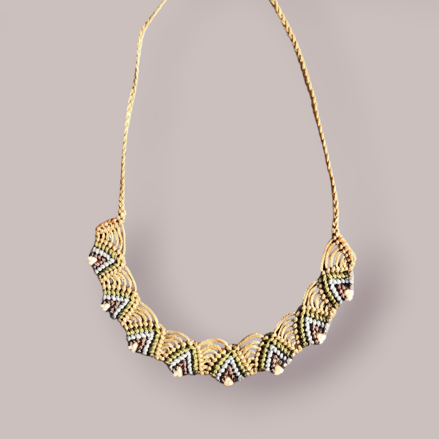 Macramé ketting meerkleurig