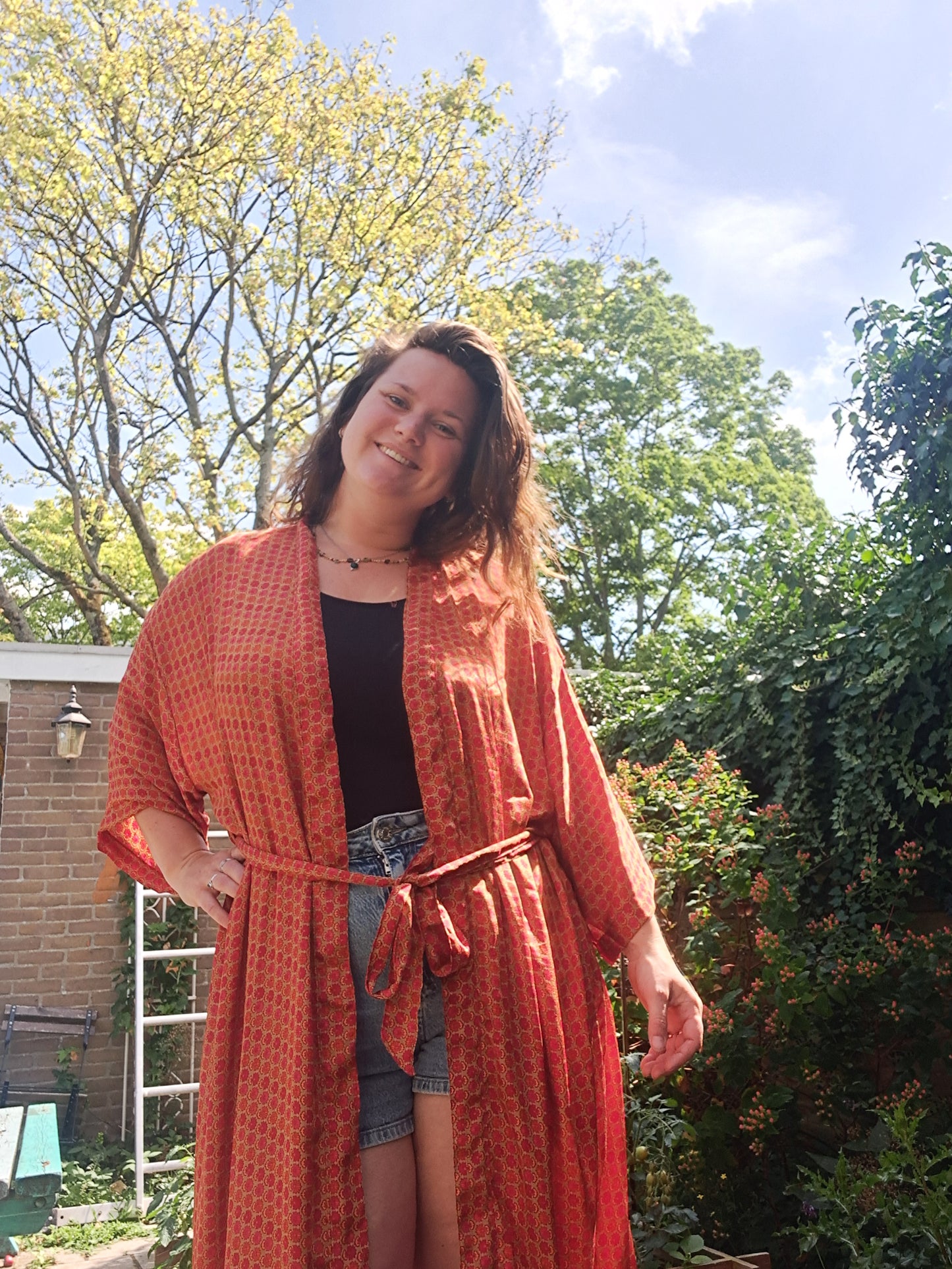 Kimono rood oranje