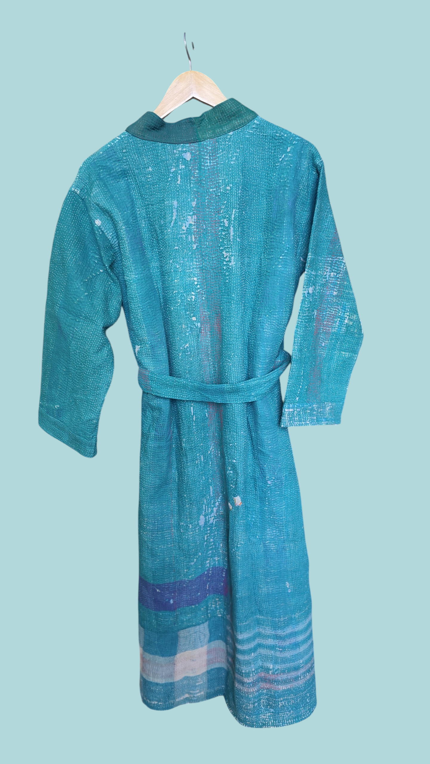 Kantha jas turqoise
