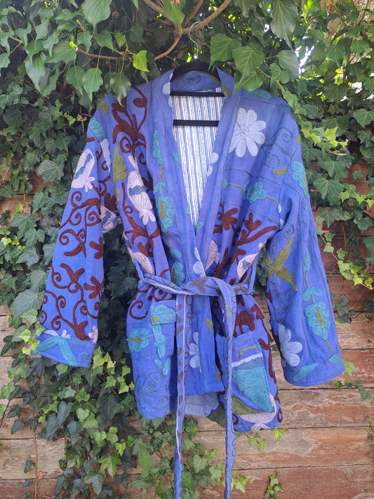 Suzani jasje blauw