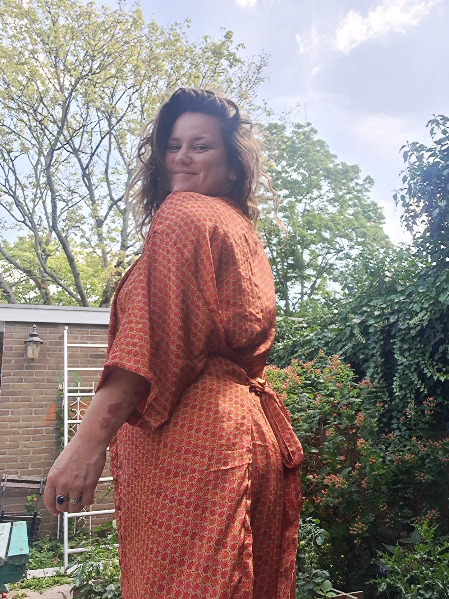 Kimono rood oranje