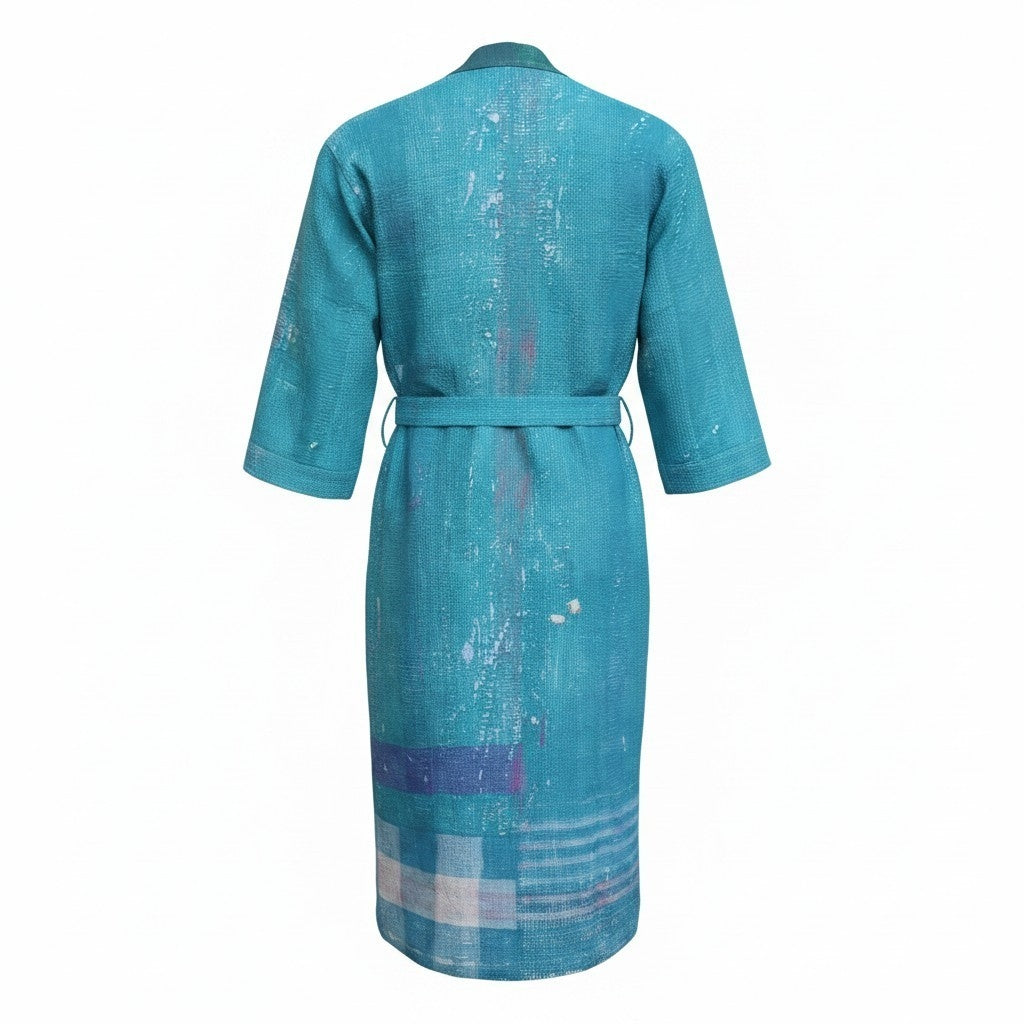 Kantha jas lang turquoise